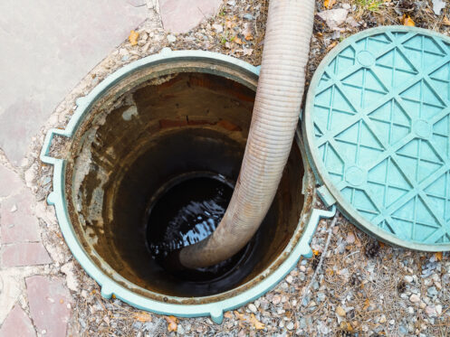 A septic tank being pumped in Salina, KS